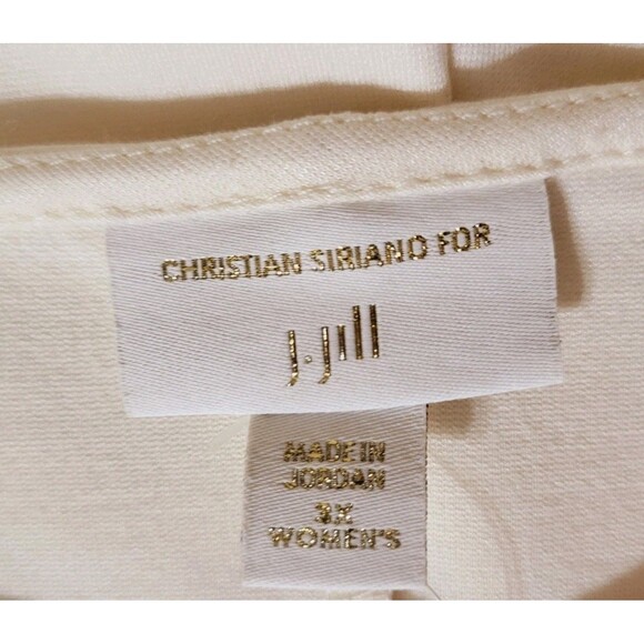 Christian Siriano For J.Jill Plus 3X Luxurious Beaded-Cuff Dress Ponte Knit - Picture 2 of 10